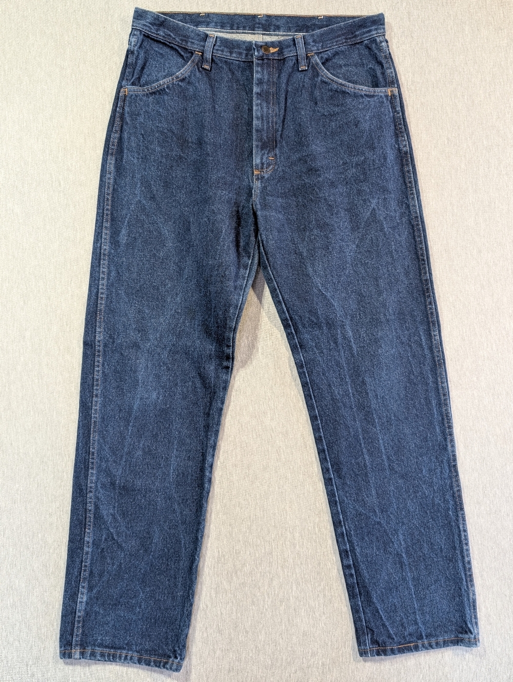 Vintage Rustler Straight Leg Jeans Men's 36 X 32 Dark Wash Blue
